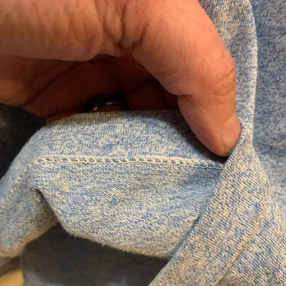 Vintage 70s 80s tee t-shirt single stitch ringer blue sailing boat nautical sz L - Picture 7 of 9